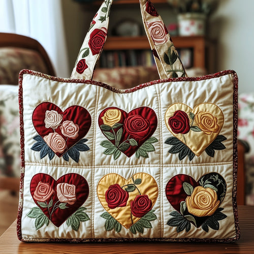 Rustic Rose Quilted Tote Bag GFTONT1007
