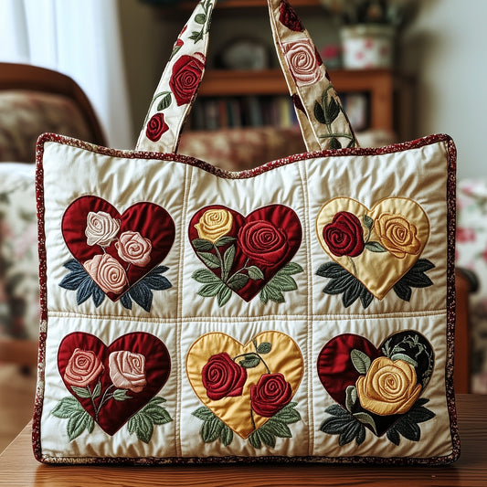 Rustic Rose Quilted Tote Bag GFTONT1007