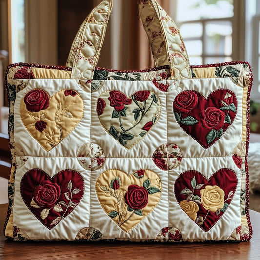 Rustic Rose Quilted Tote Bag GFTONT1009