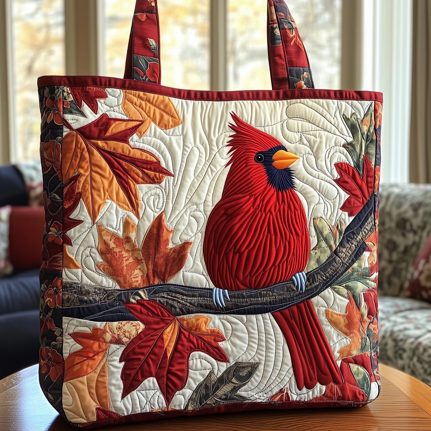 Charming Cardinal Quilted Tote Bag GFTONT1016