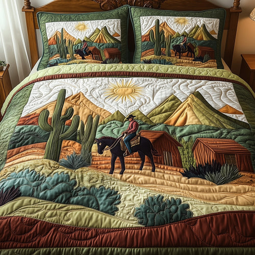 Desert Landscape 3-Piece Quilted Bedding Set GFTONT1028