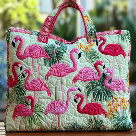 Tropical Feather Quilted Tote Bag GFTONT1048