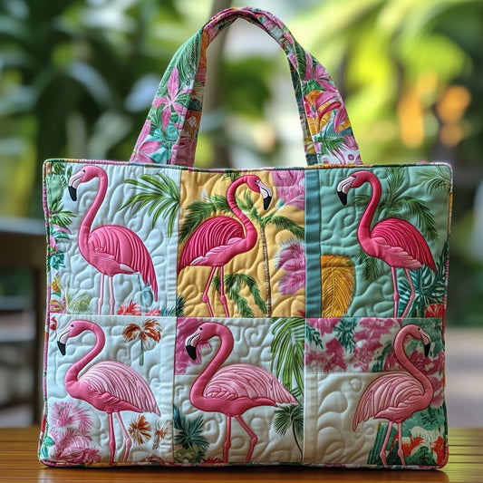 Tropical Feather Quilted Tote Bag GFTONT1049
