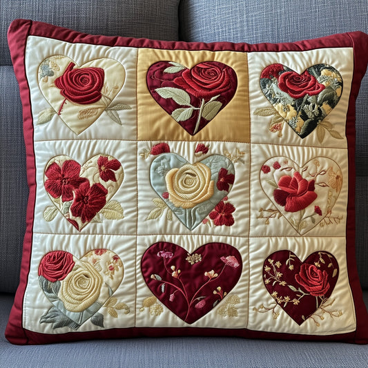 Rustic Heart Quilted Pillow Case GFTONT1108