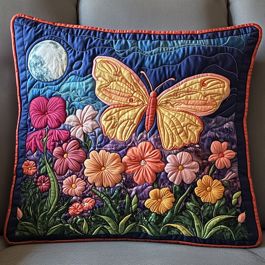Moonlight Butterfly Quilted Pillow Case GFTONT1109