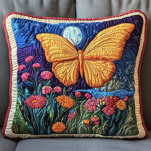 Moonlight Butterfly Quilted Pillow Case GFTONT1110