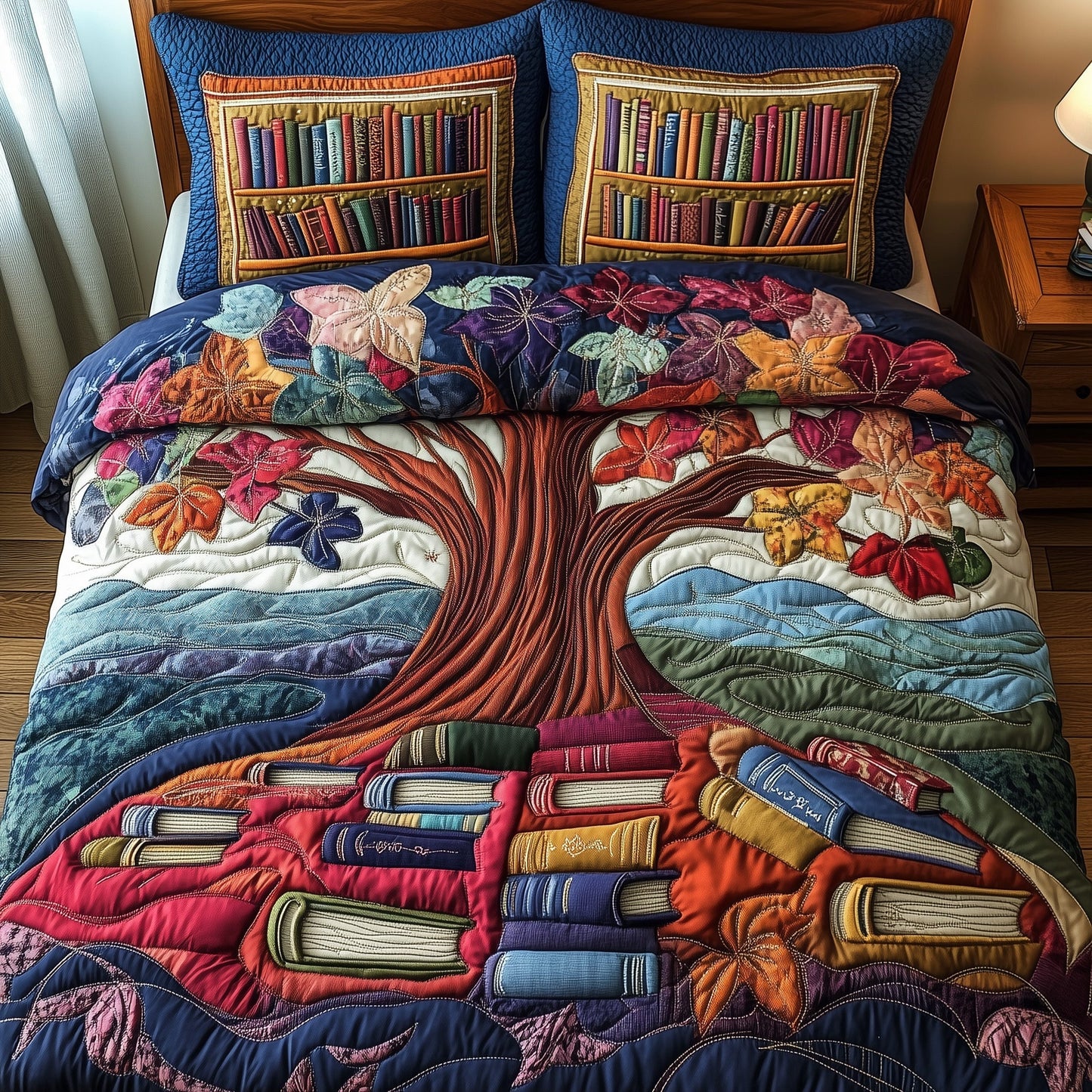 Book 3-Piece Quilted Bedding Set GFTONT1168