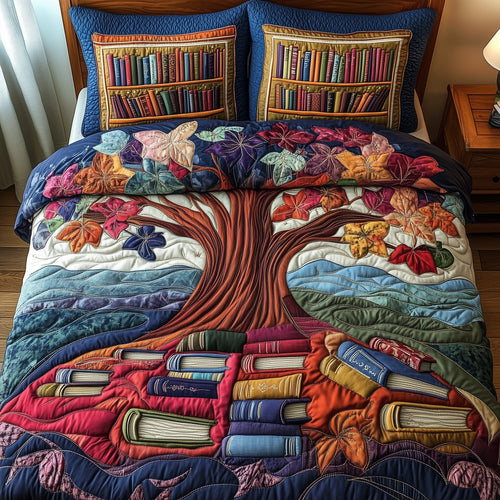 Book 3-Piece Quilted Bedding Set GFTONT1168