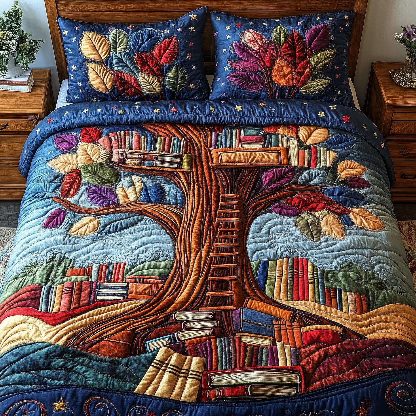 Book 3-Piece Quilted Bedding Set GFTONT1169