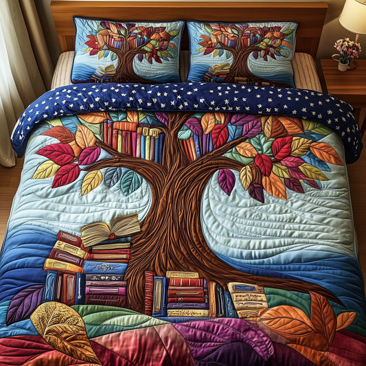 Book 3-Piece Quilted Bedding Set GFTONT1171