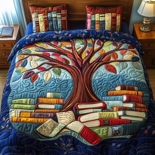 Book 3-Piece Quilted Bedding Set GFTONT1172