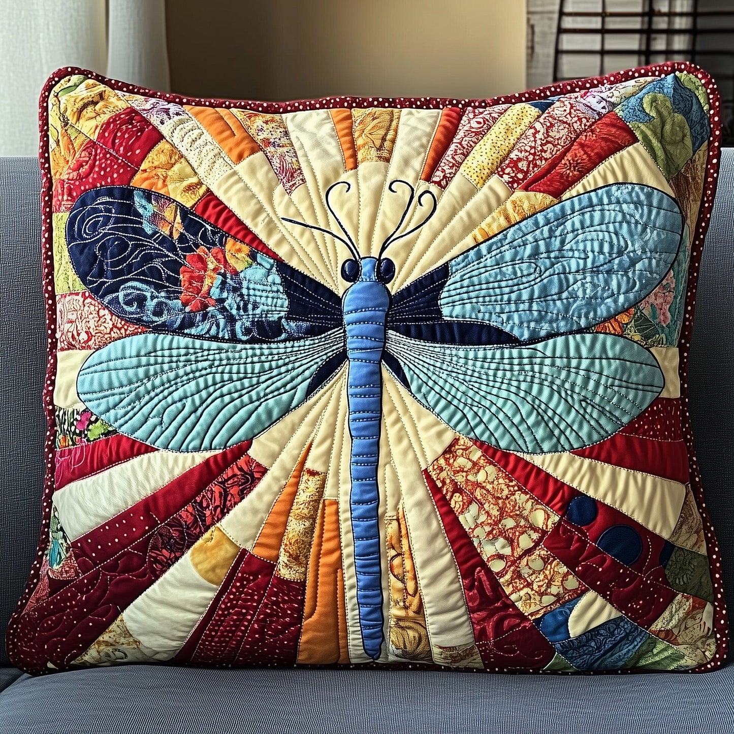 Dragonfly Quilted Pillow Case GFTONT1189