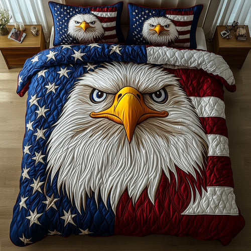 Patriot Eagle 3-Piece Quilted Bedding Set GFTONT1234
