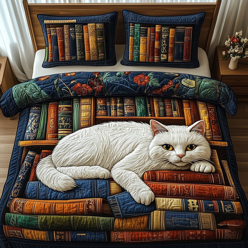 Cat 3-Piece Quilted Bedding Set GFTONT1250