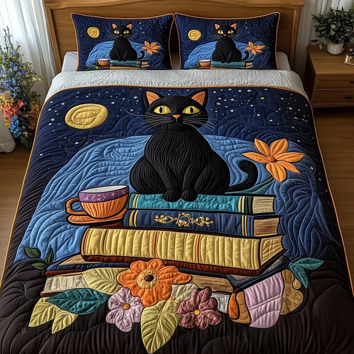 Cat 3-Piece Quilted Bedding Set GFTONT1251