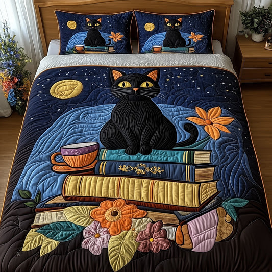 Cat 3-Piece Quilted Bedding Set GFTONT1251