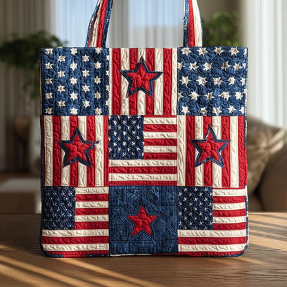 Patriotic Flag Quilted Tote Bag GFTONT1293