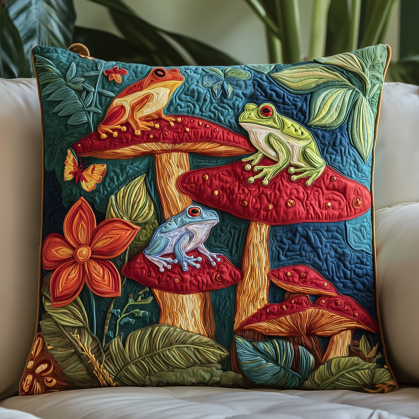 Frog Quilted Pillow Case GFTONT1339