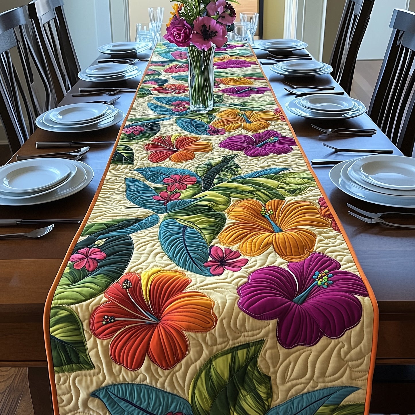 Aloha Bloom Quilted Table Runner GFTONT140