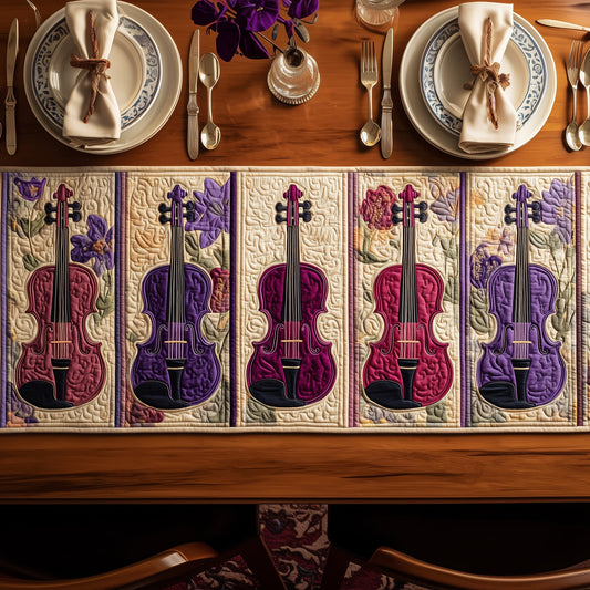 Rustic Violin Quilted Table Runner GFTONT1490