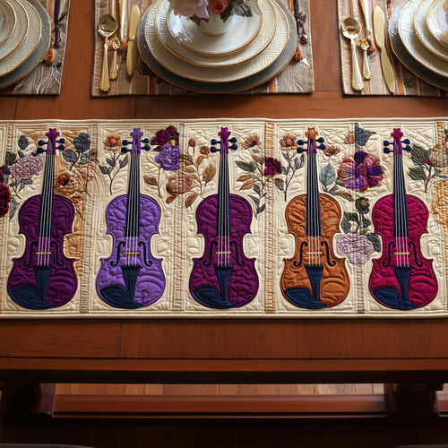Rustic Violin Quilted Table Runner GFTONT1491