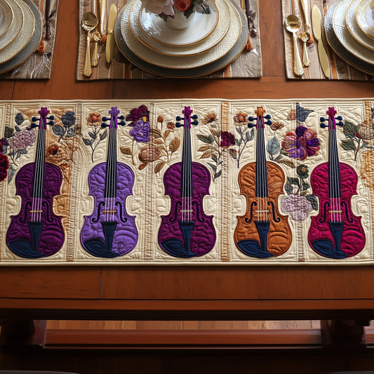 Rustic Violin Quilted Table Runner GFTONT1491