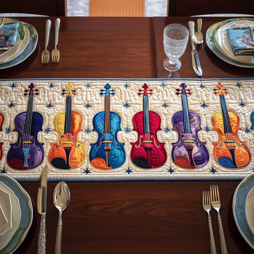 Violin Charm Quilted Table Runner GFTONT1494