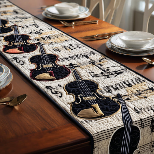 Violin Charm Quilted Table Runner GFTONT1495