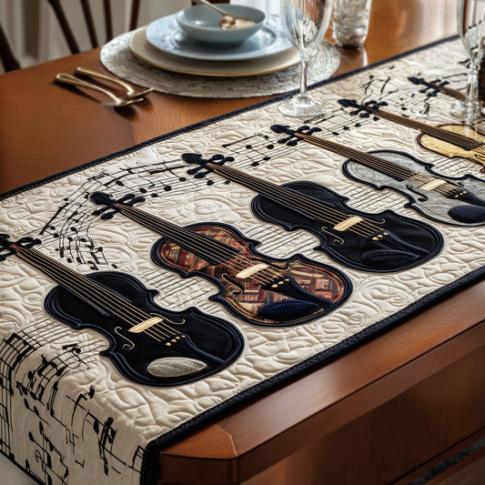 Gorgeous Violin Quilted Table Runner GFTONT1496