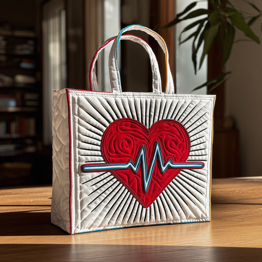 Heart Beat Quilted Tote Bag GFTONT1524