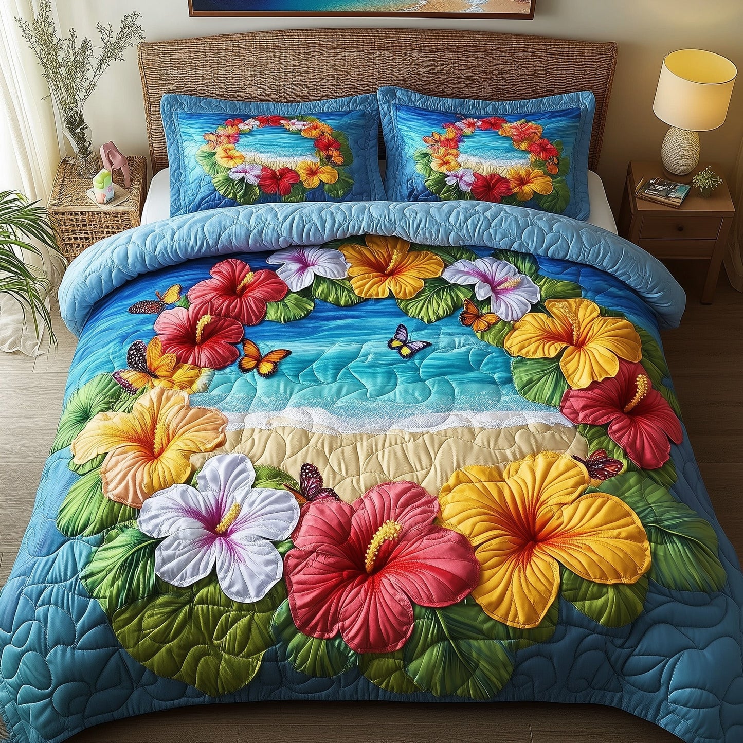 Aloha  3-Piece Quilted Bedding Set GFTONT153