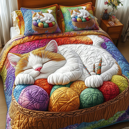 Yarn  3-Piece Quilted Bedding Set GFTONT154