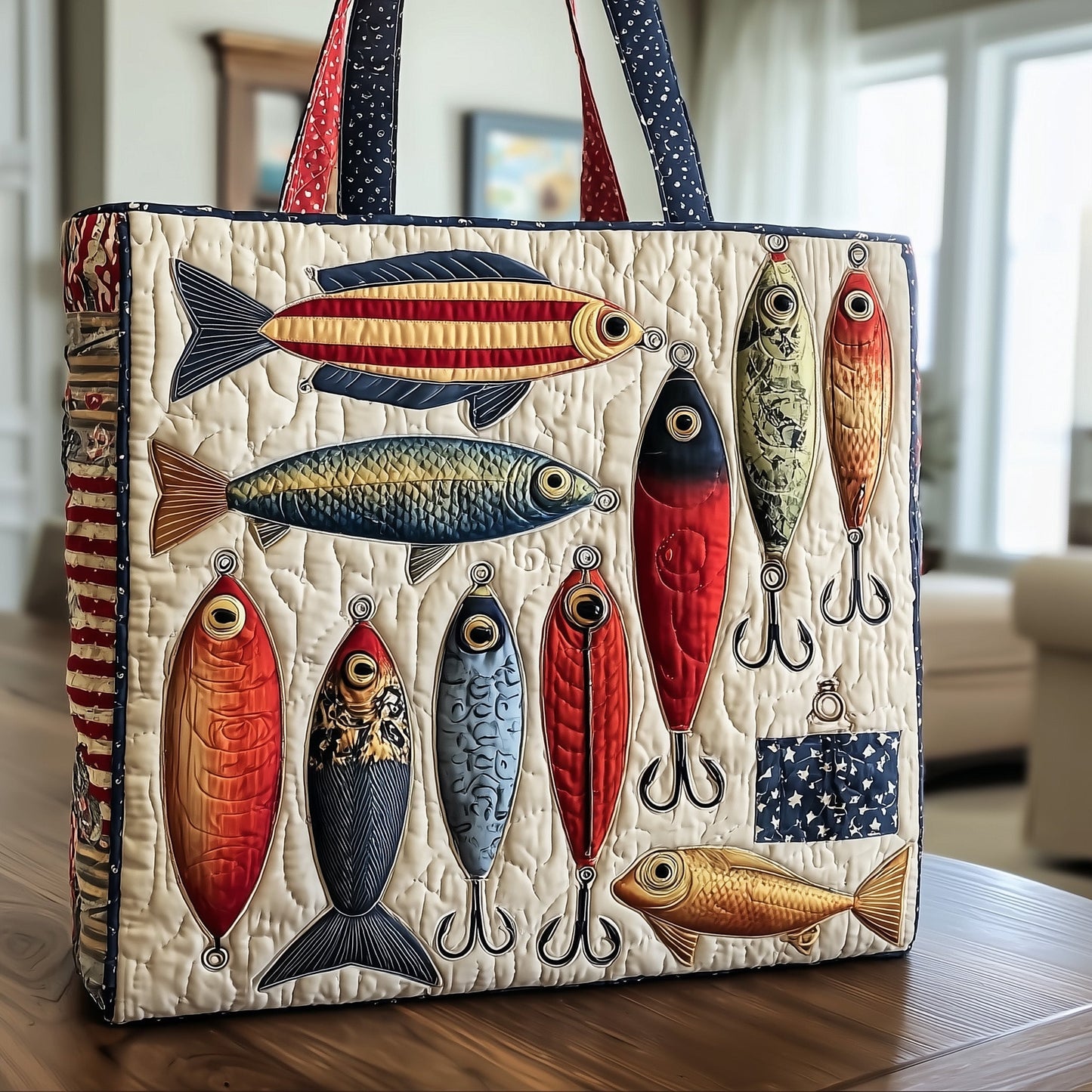 Fishing Quilted Tote Bag GFTONT1599