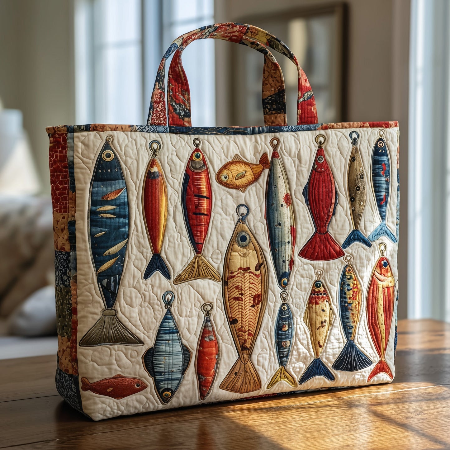 Fishing Quilted Tote Bag GFTONT1601