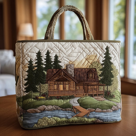 Log Cabin Quilted Tote Bag GFTONT1684