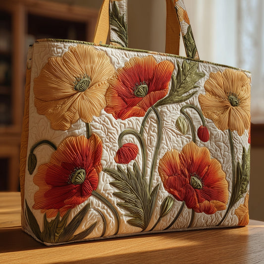 Poppies Quilted Tote Bag GFTONT1693