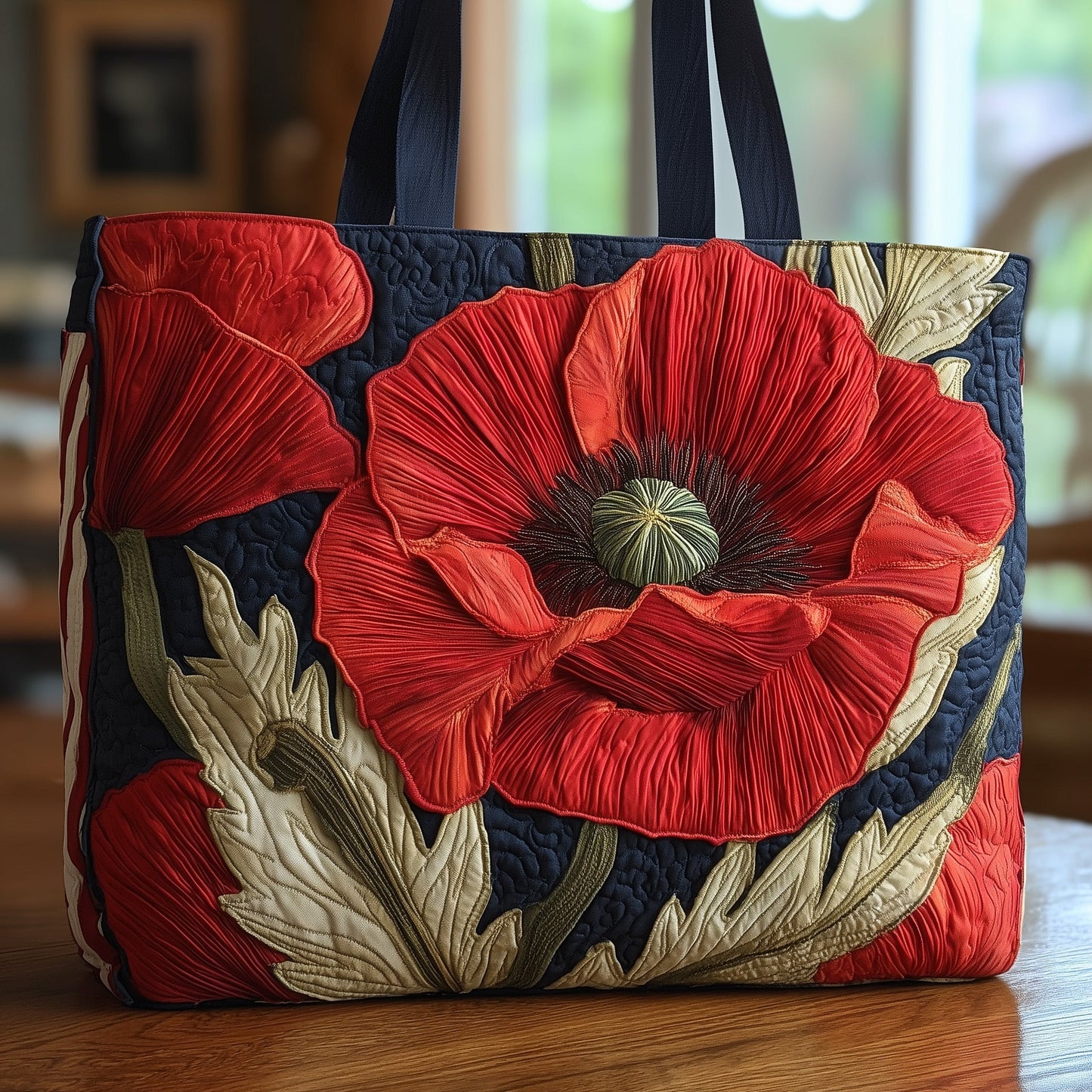 Poppies Quilted Tote Bag GFTONT1695