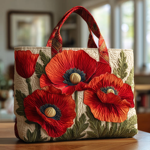 Poppies Quilted Tote Bag GFTONT1697