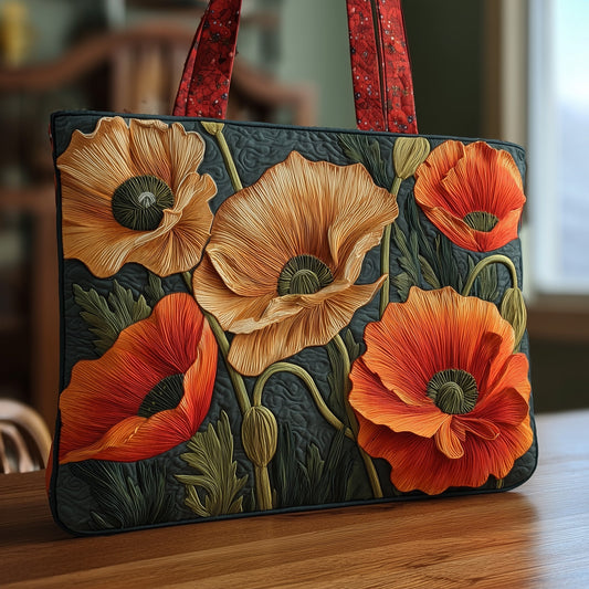 Poppies Quilted Tote Bag GFTONT1698
