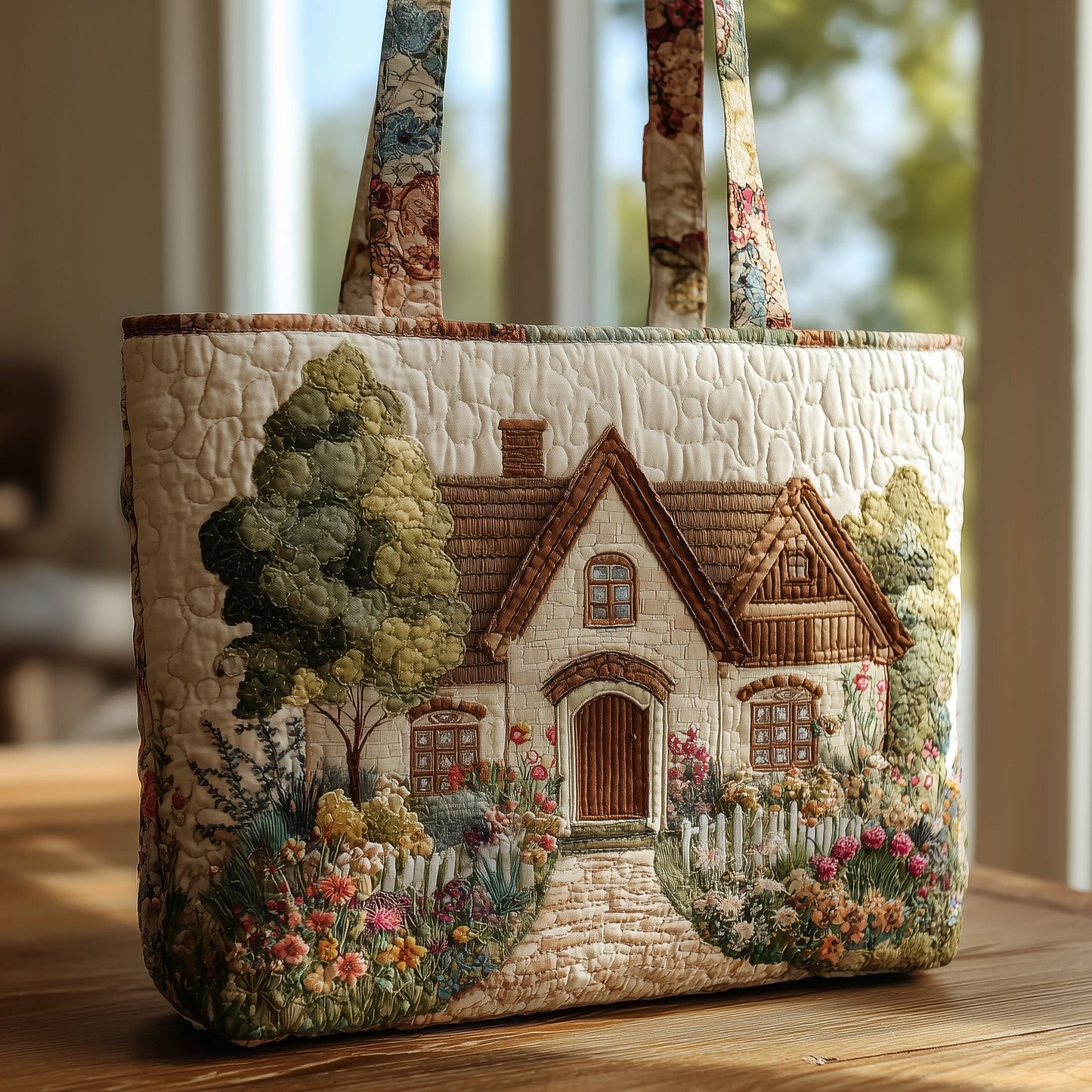 Cottage House Quilted Tote Bag GFTONT1700