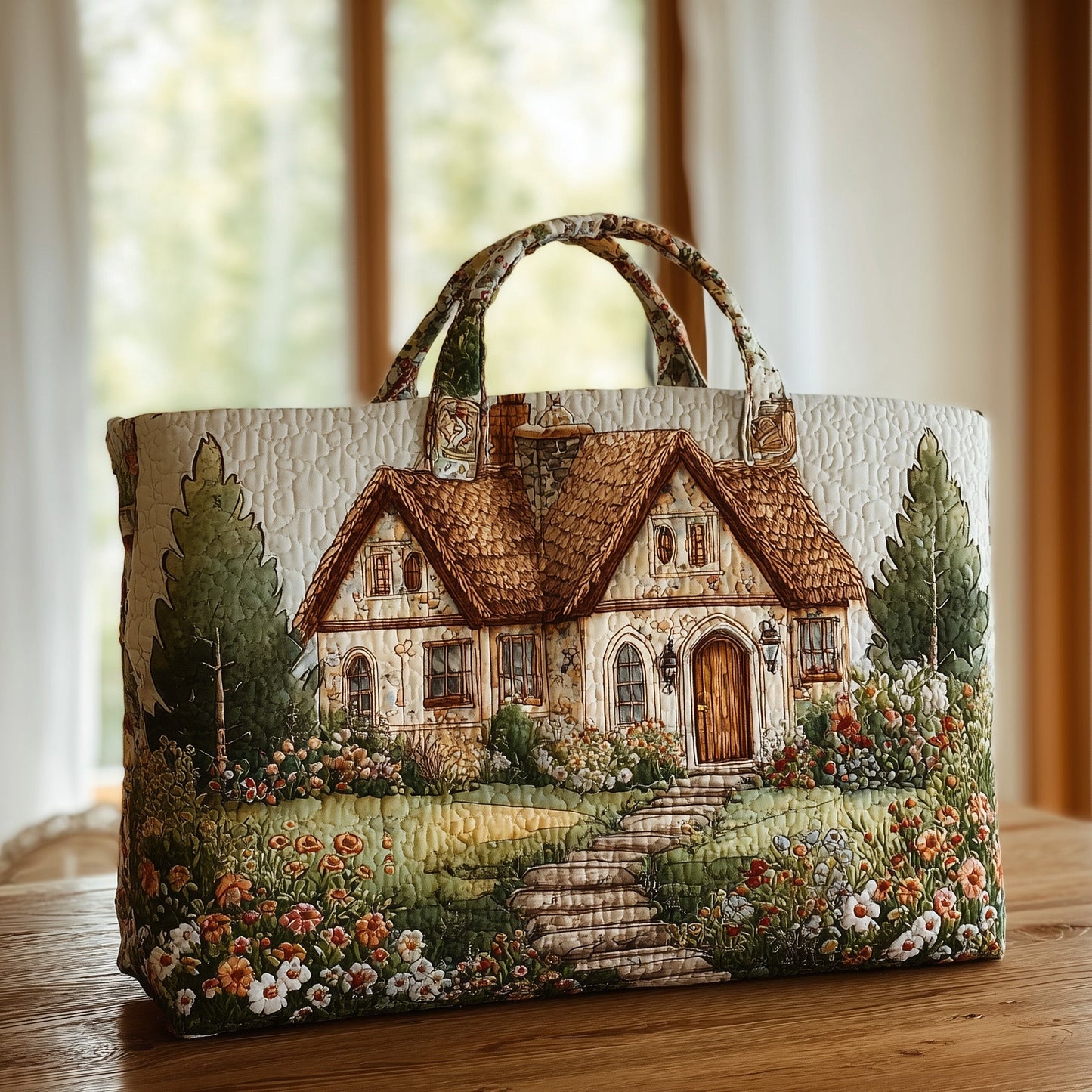 Cottage House Quilted Tote Bag GFTONT1701
