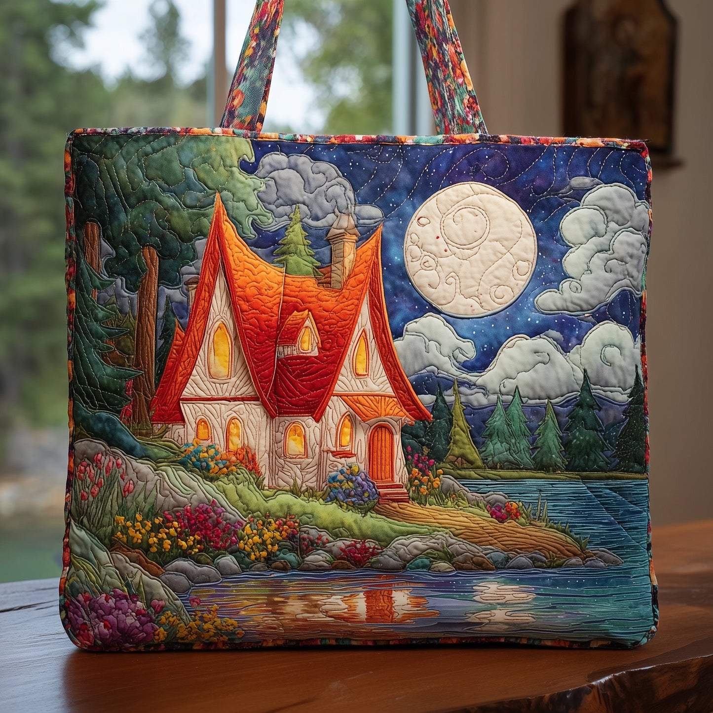 Cottage House Quilted Tote Bag GFTONT1704