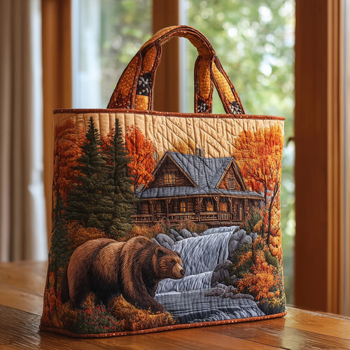 Bear and Cabin Quilted Tote Bag GFTONT1749