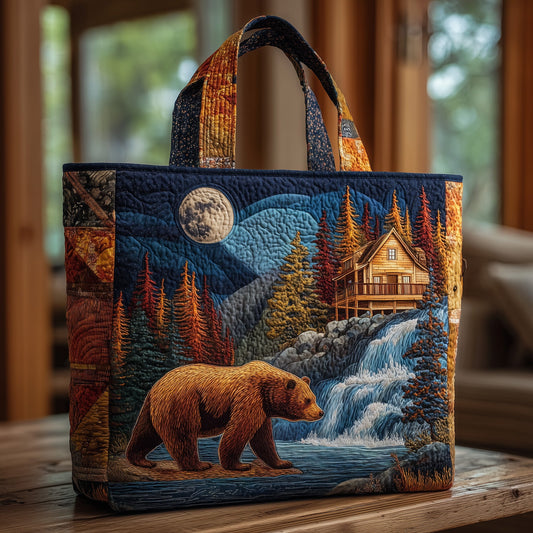 Bear and Cabin Quilted Tote Bag GFTONT1751