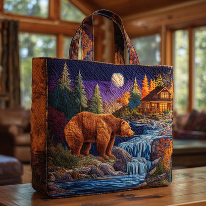 Bear and Cabin Quilted Tote Bag GFTONT1752