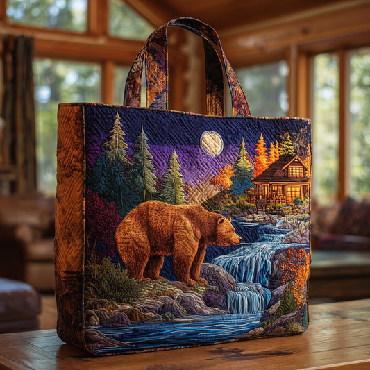 Bear and Cabin Quilted Tote Bag GFTONT1752