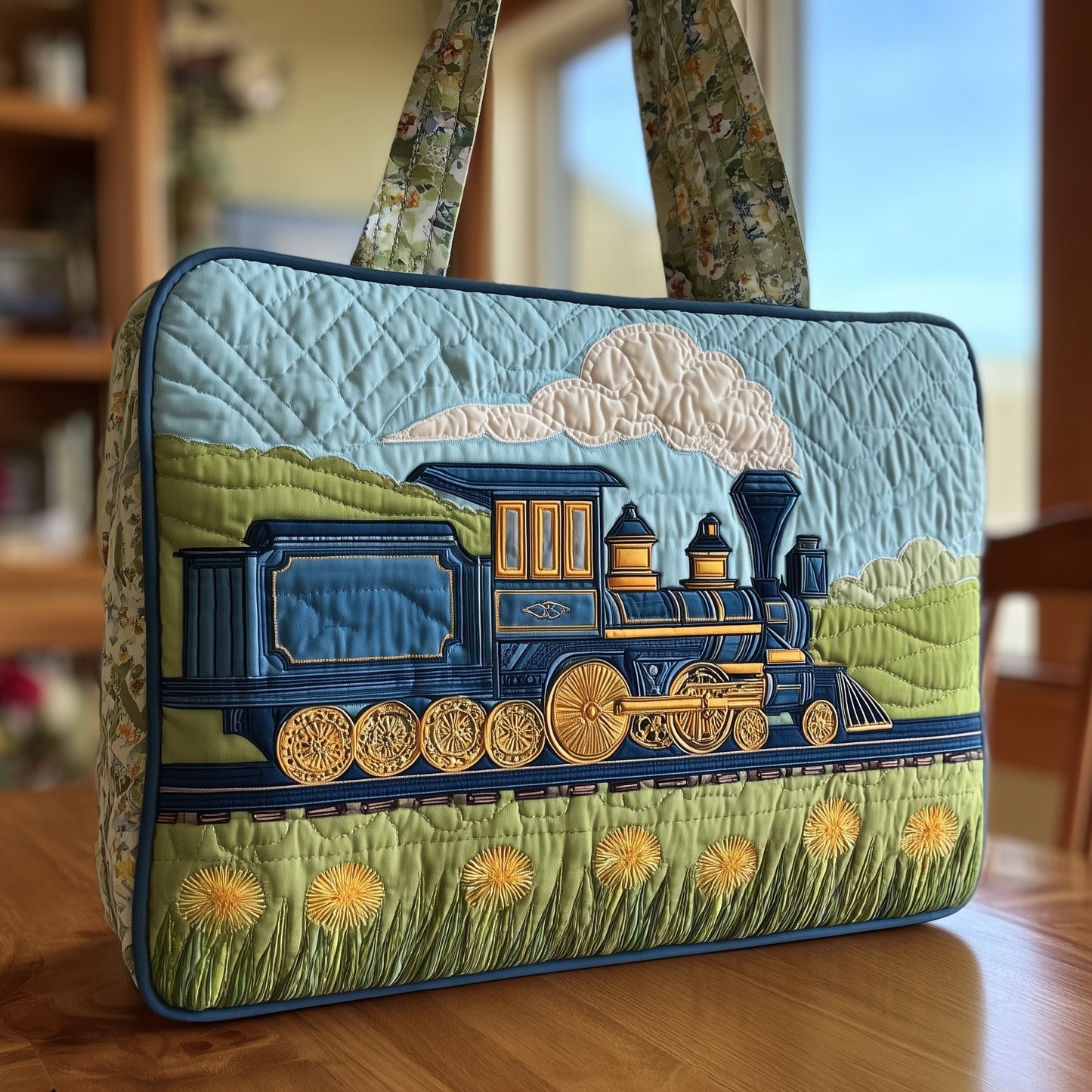 Train Quilted Tote Bag GFTONT1761