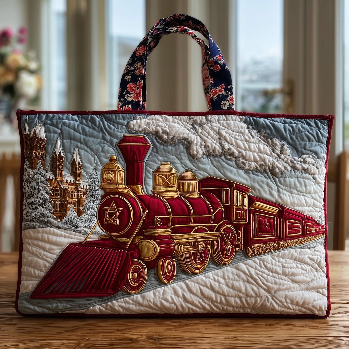 Train Quilted Tote Bag GFTONT1764