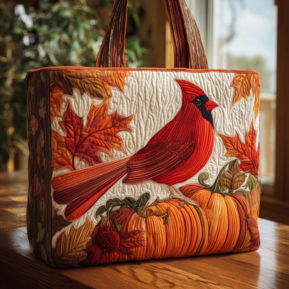 Autumn Cardinal Quilted Tote Bag GFTONT1768