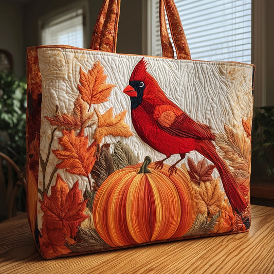 Autumn Cardinal Quilted Tote Bag GFTONT1769